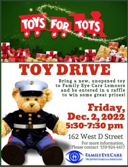 Family Eye Care host its annual Toys for Tots Toy Drive Dec. 2